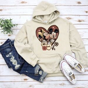 Mickey and Minnie love heart hoodie